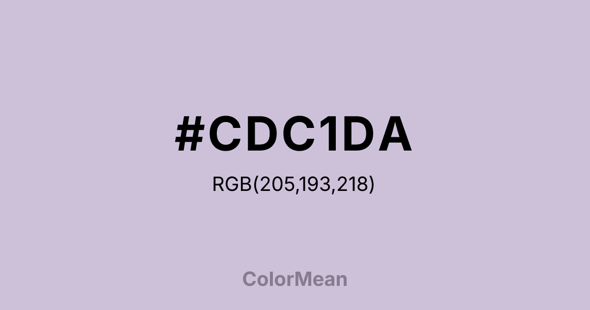 #CDC1DA color swatch