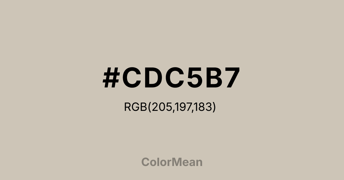 #CDC5B7 color swatch
