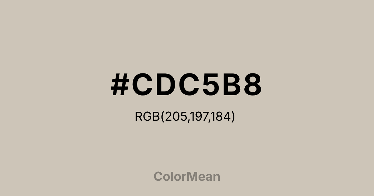 #CDC5B8 color swatch