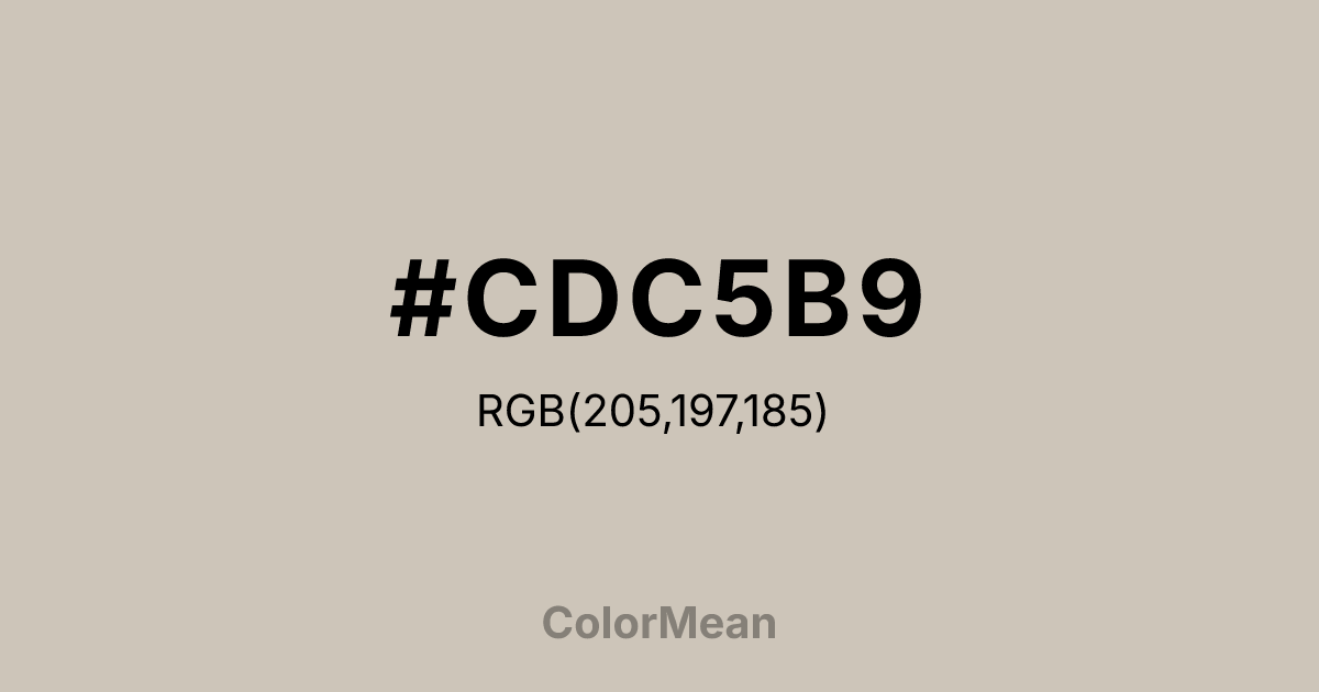 #CDC5B9 color swatch