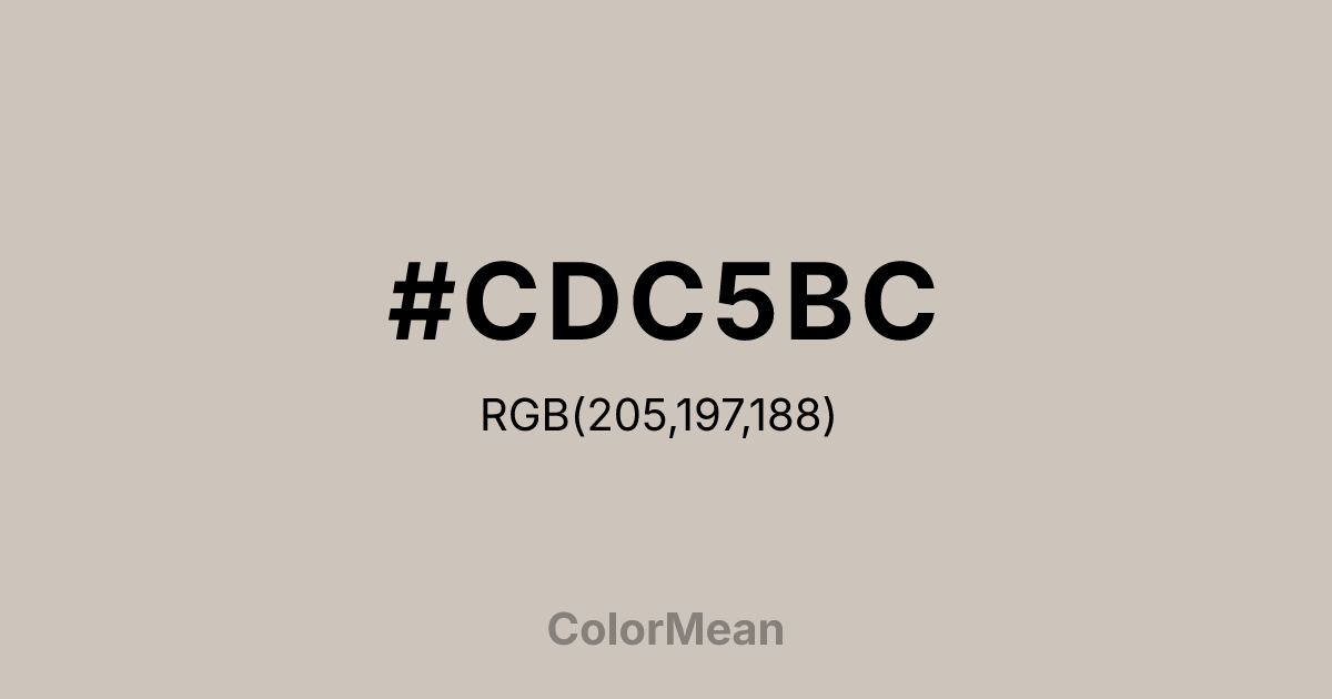 #CDC5BC color swatch