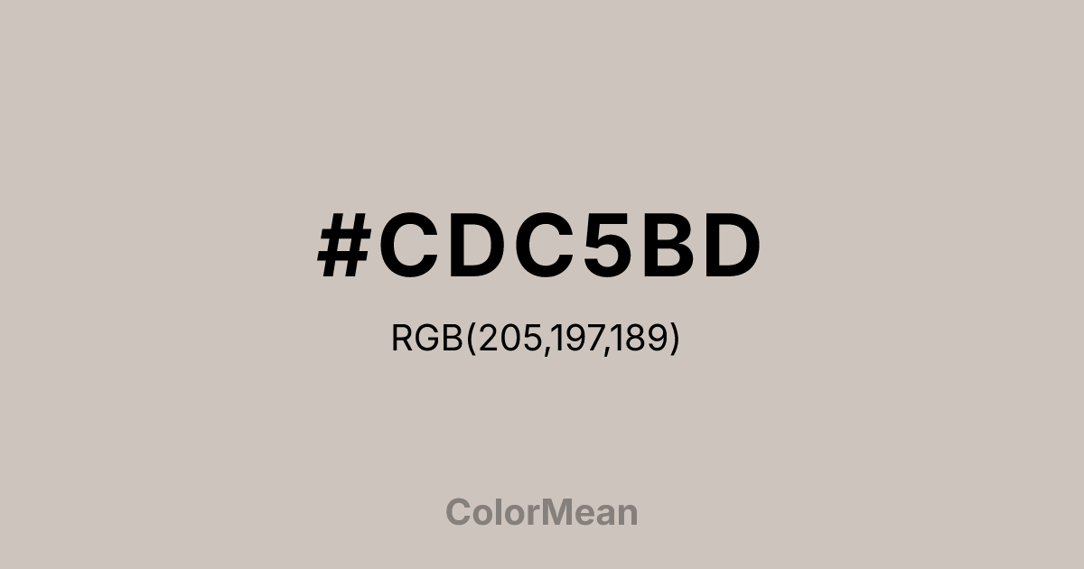 #CDC5BD color swatch