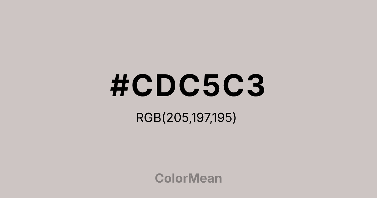 #CDC5C3 color swatch