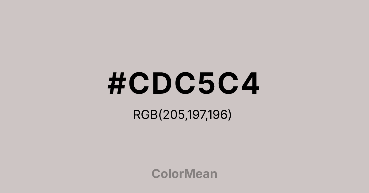 #CDC5C4 color swatch