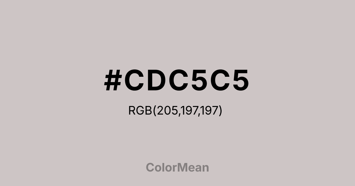 #CDC5C5 color swatch