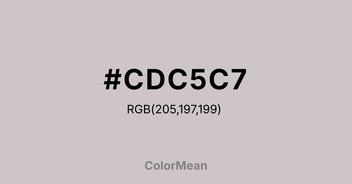 #CDC5C7 color swatch