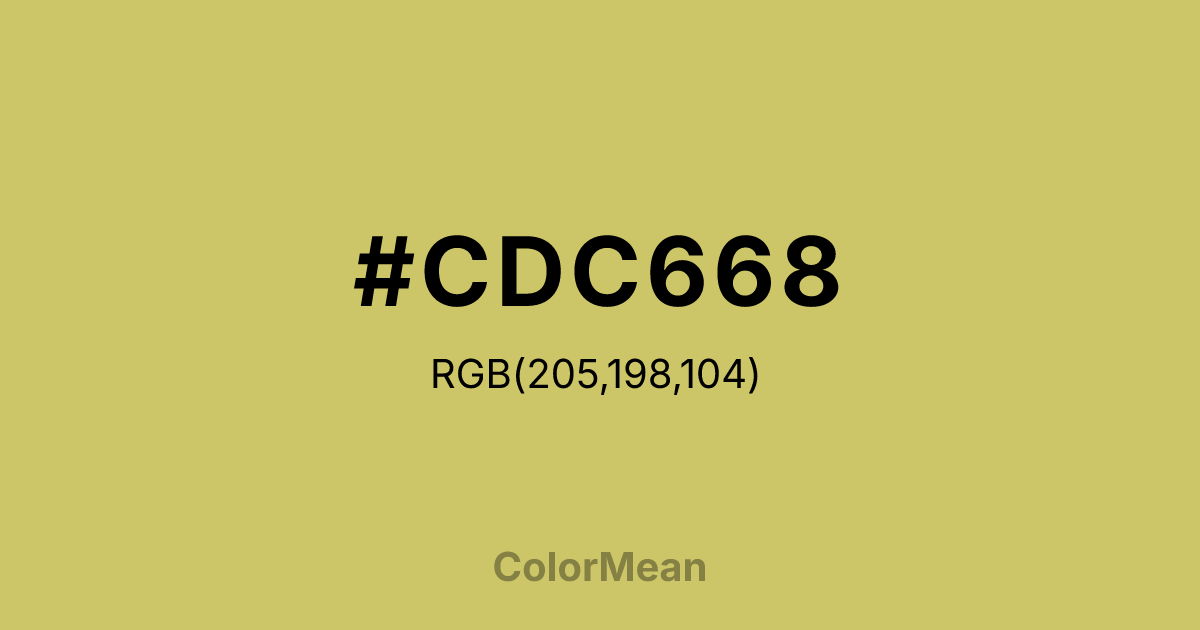 #CDC668 color swatch