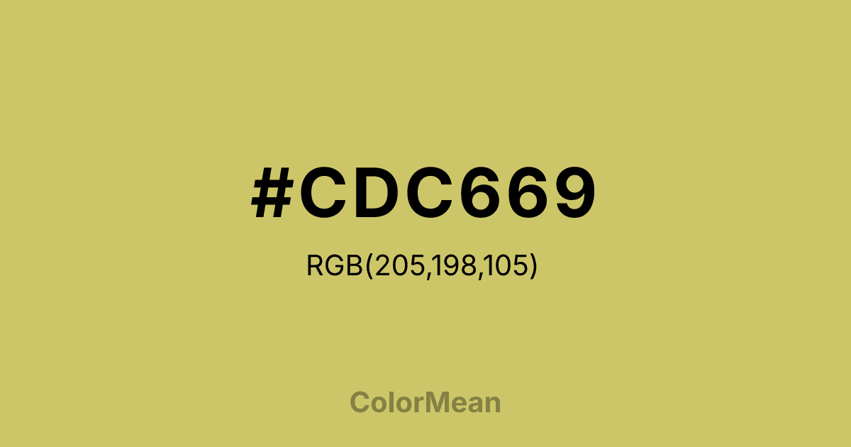#CDC669 color swatch