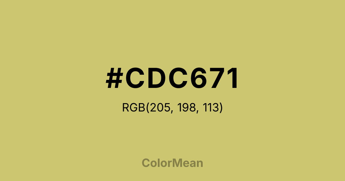#CDC671 color swatch