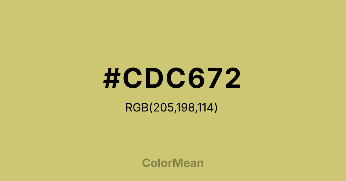 #CDC672 color swatch