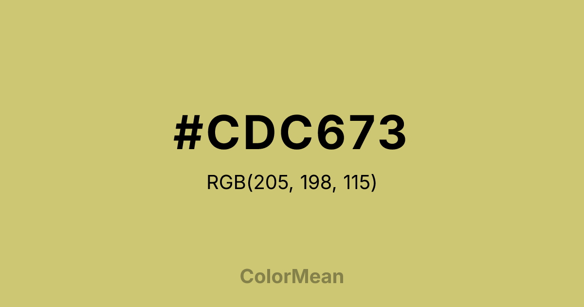 #CDC673 color swatch