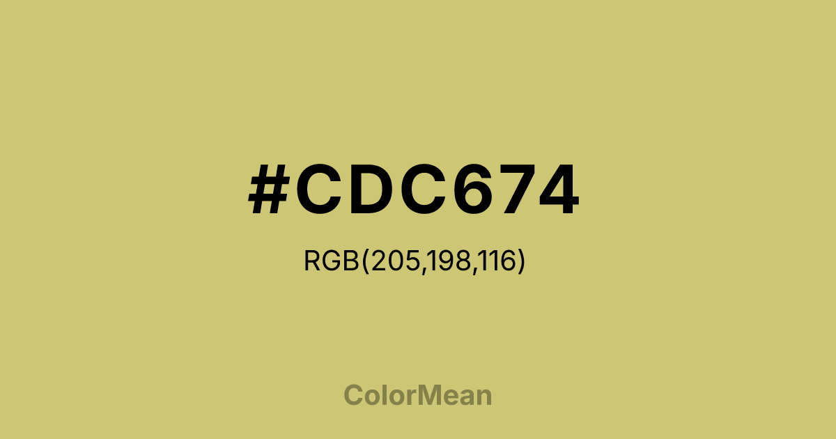 #CDC674 color swatch