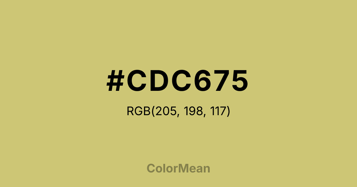 #CDC675 color swatch