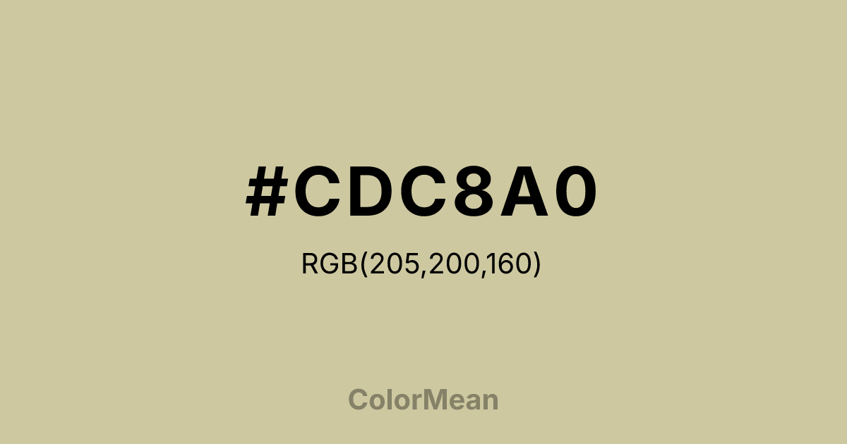 #CDC8A0 color swatch
