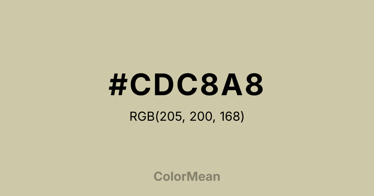 #CDC8A8 color swatch
