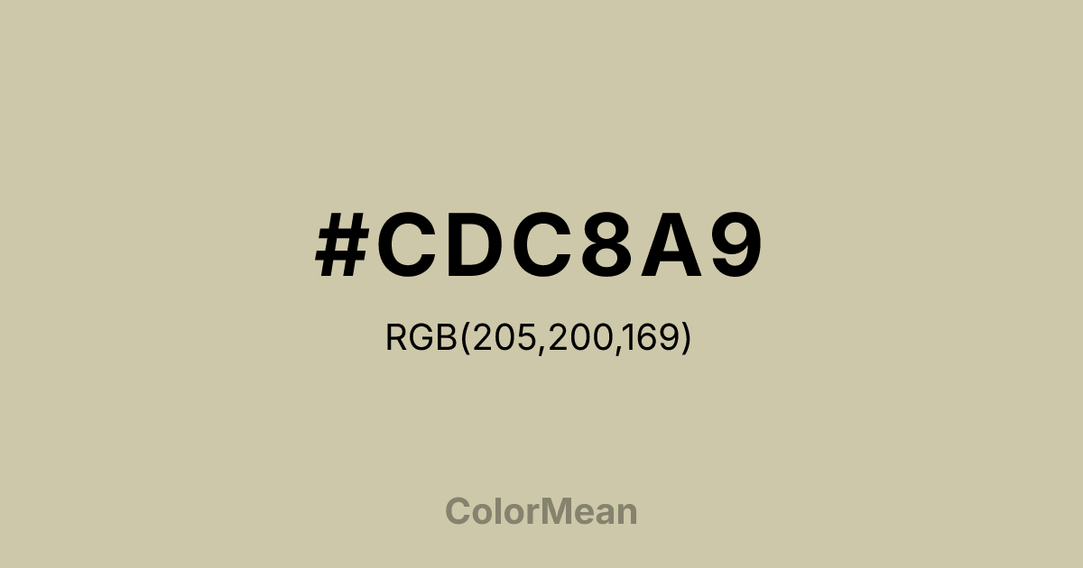 #CDC8A9 color swatch