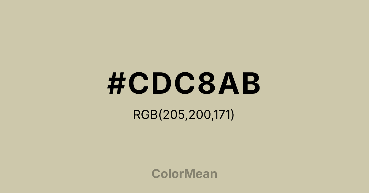 #CDC8AB color swatch