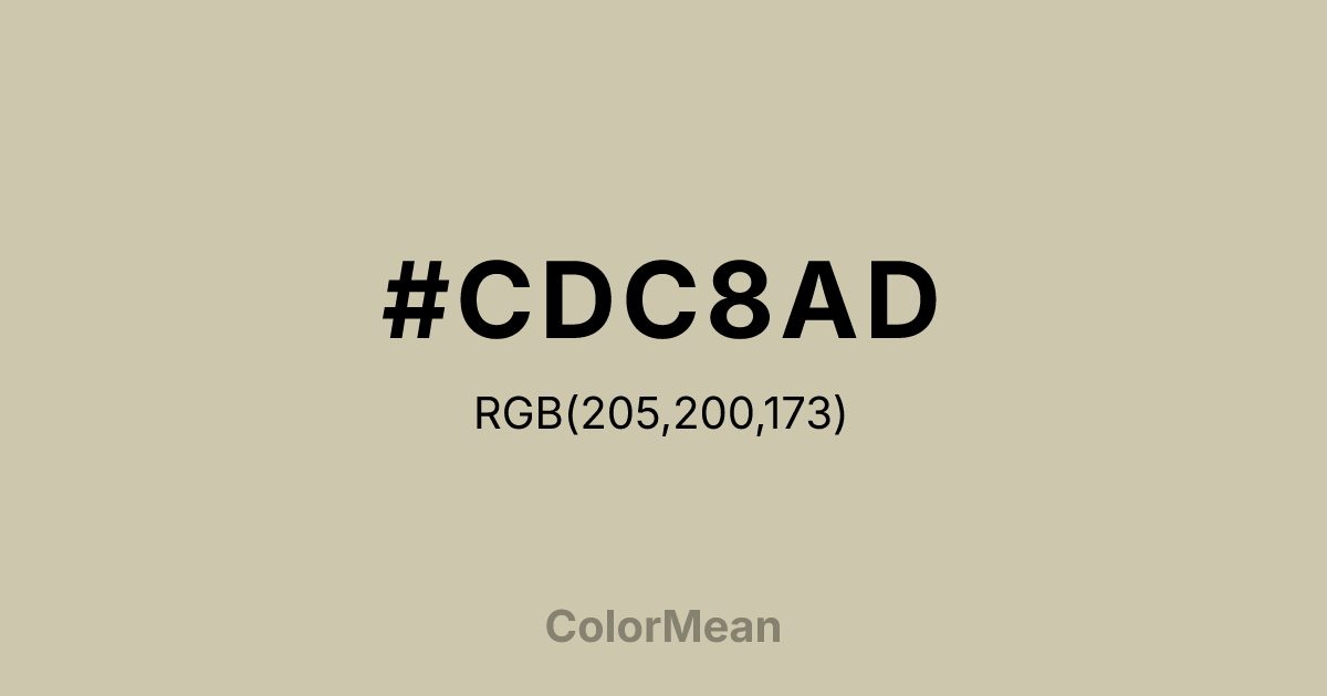 #CDC8AD color swatch