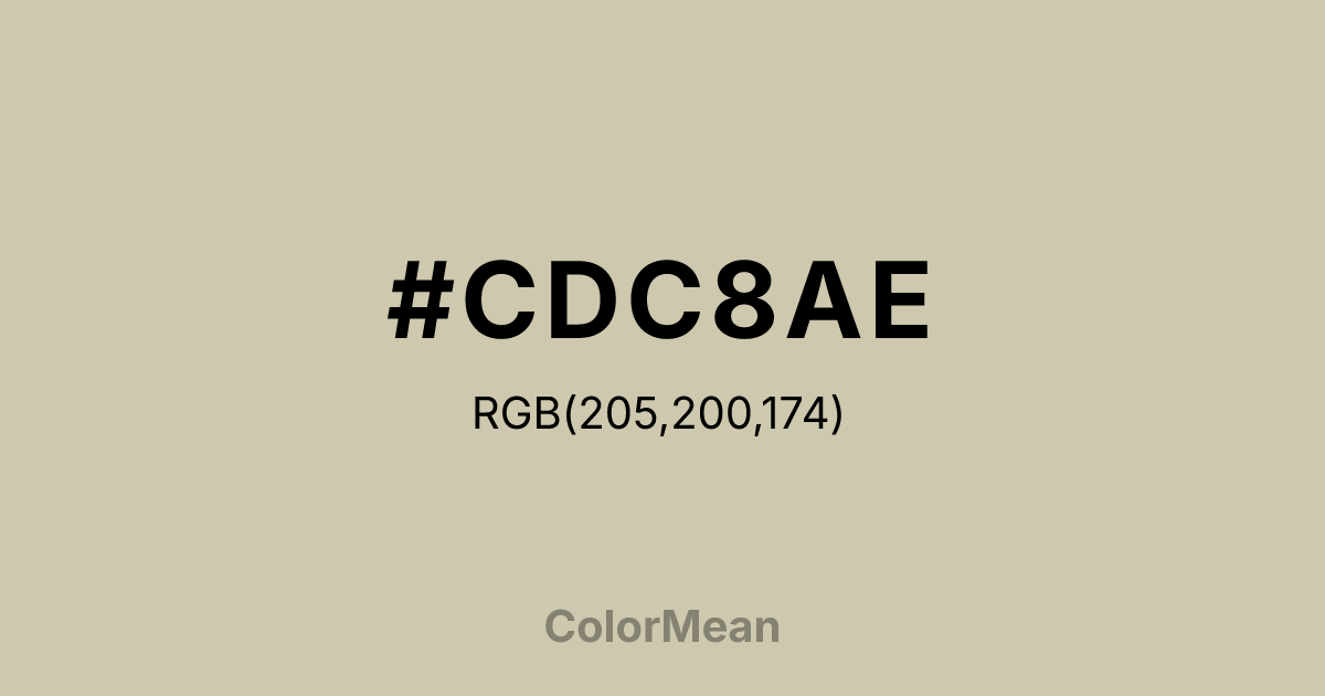 #CDC8AE color swatch