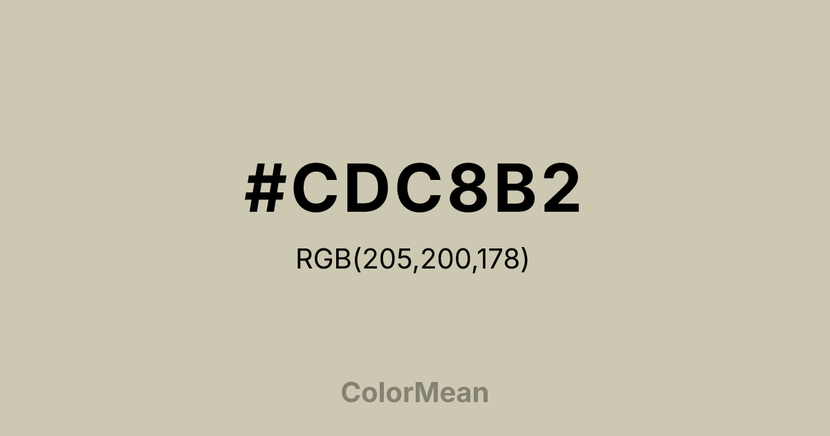 #CDC8B2 color swatch