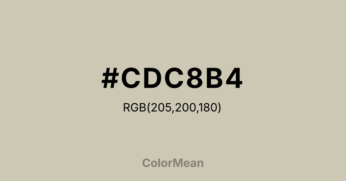 #CDC8B4 color swatch