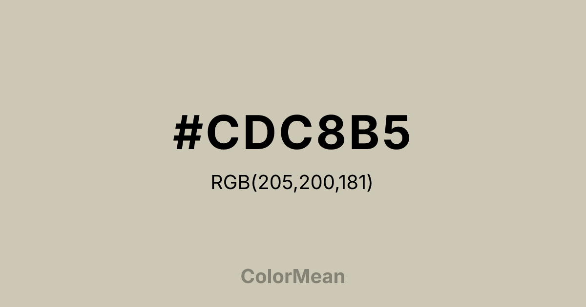 #CDC8B5 color swatch