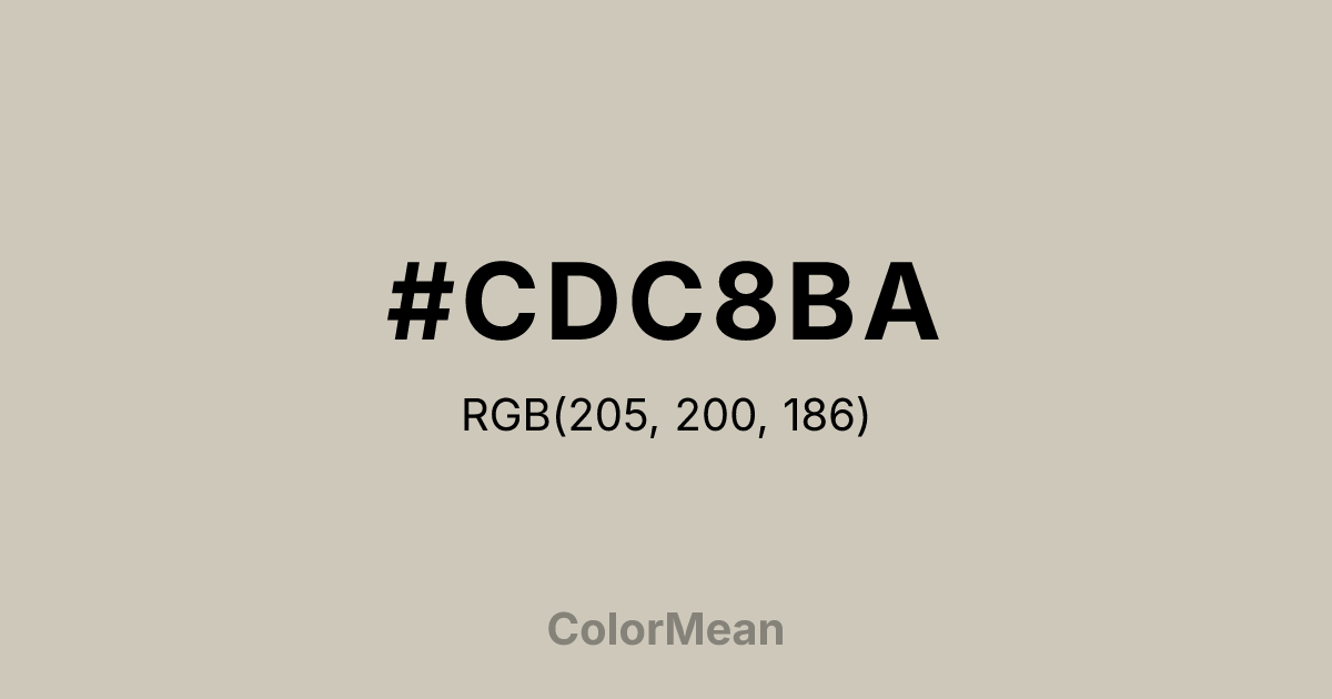 #CDC8BA color swatch