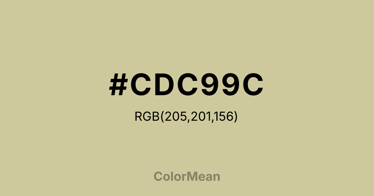 #CDC99C color swatch