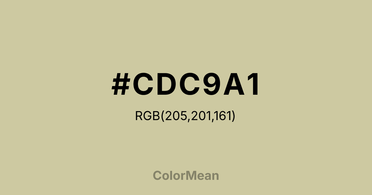 #CDC9A1 color swatch