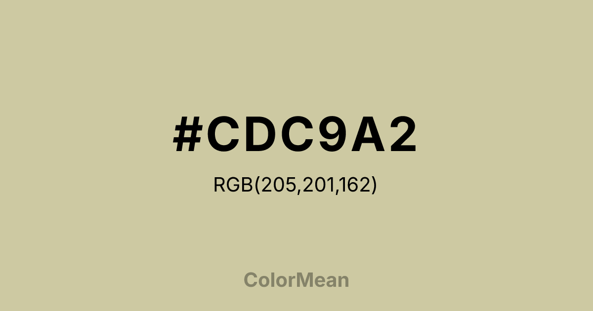 #CDC9A2 color swatch