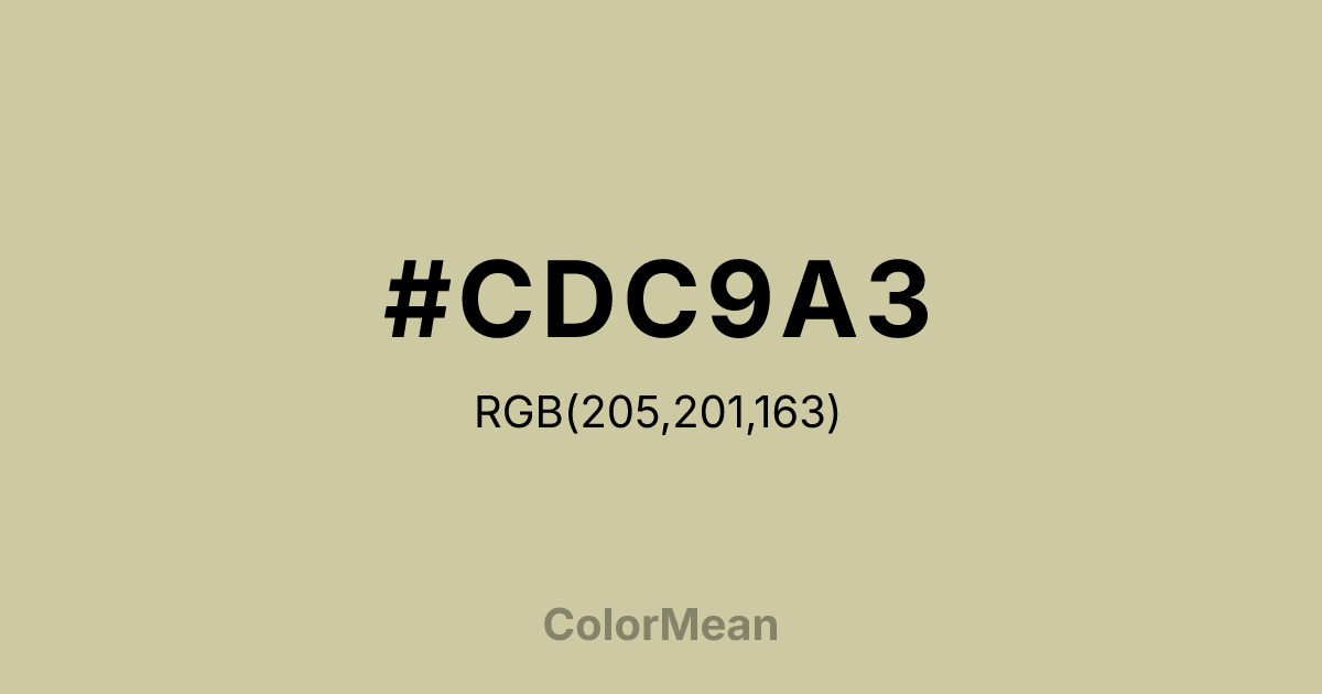 #CDC9A3 color swatch