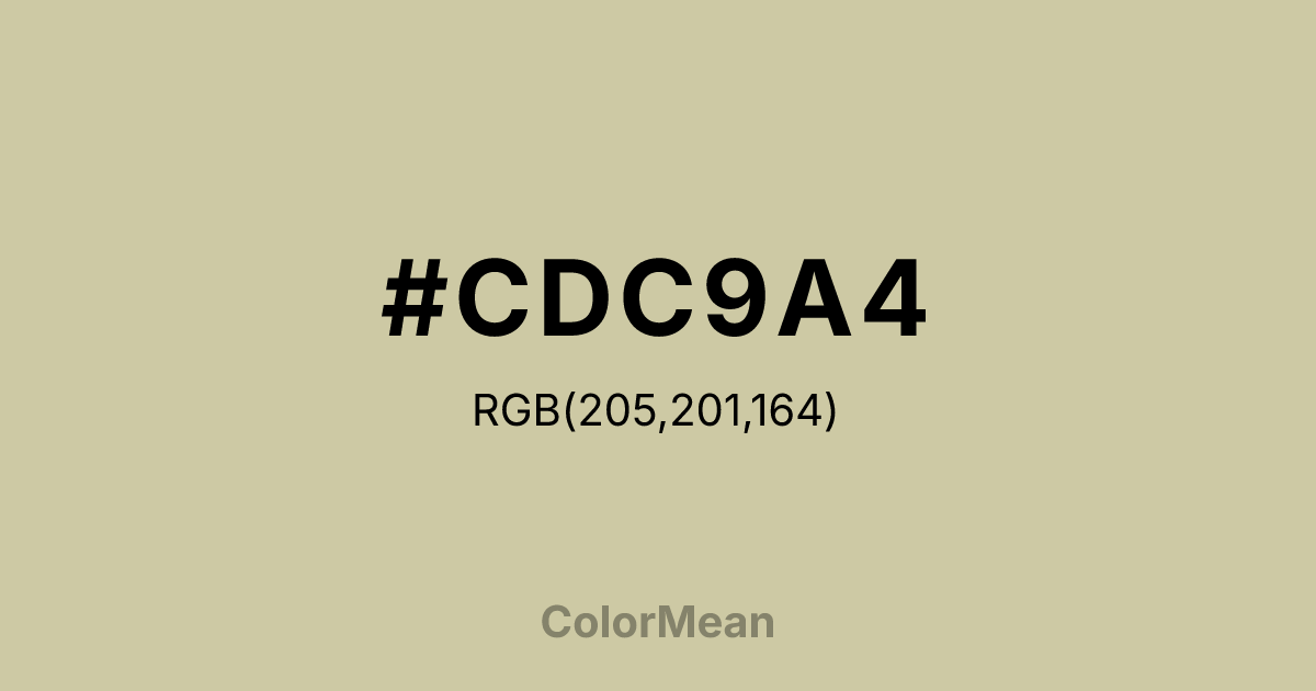 #CDC9A4 color swatch