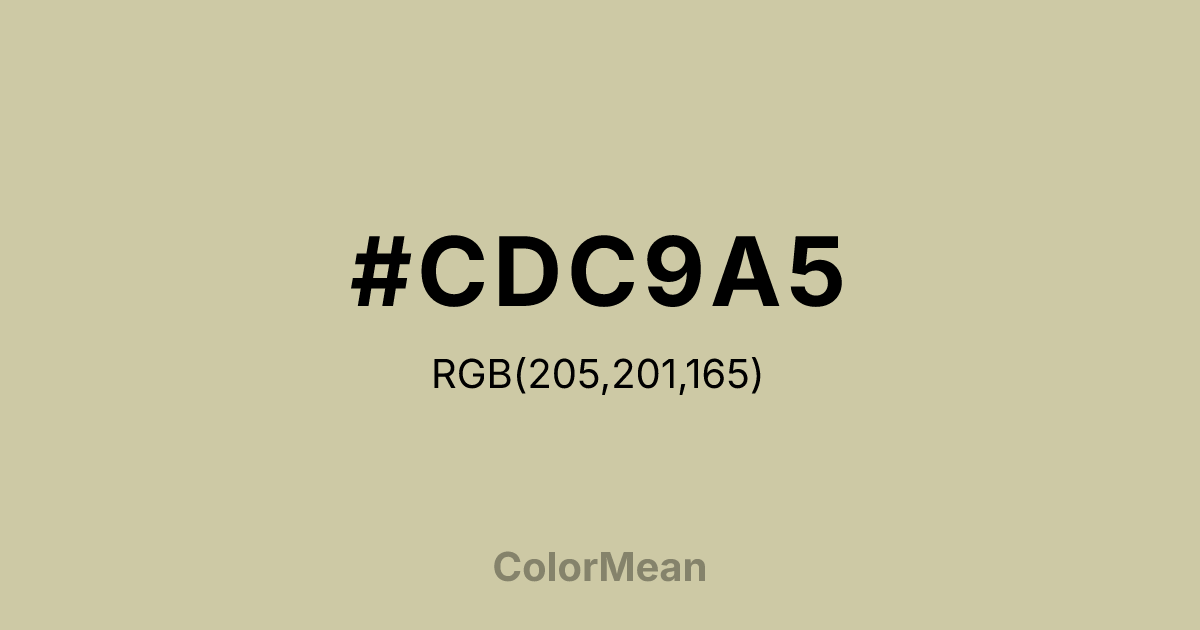 #CDC9A5 color swatch