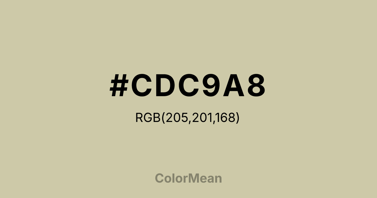 #CDC9A8 color swatch