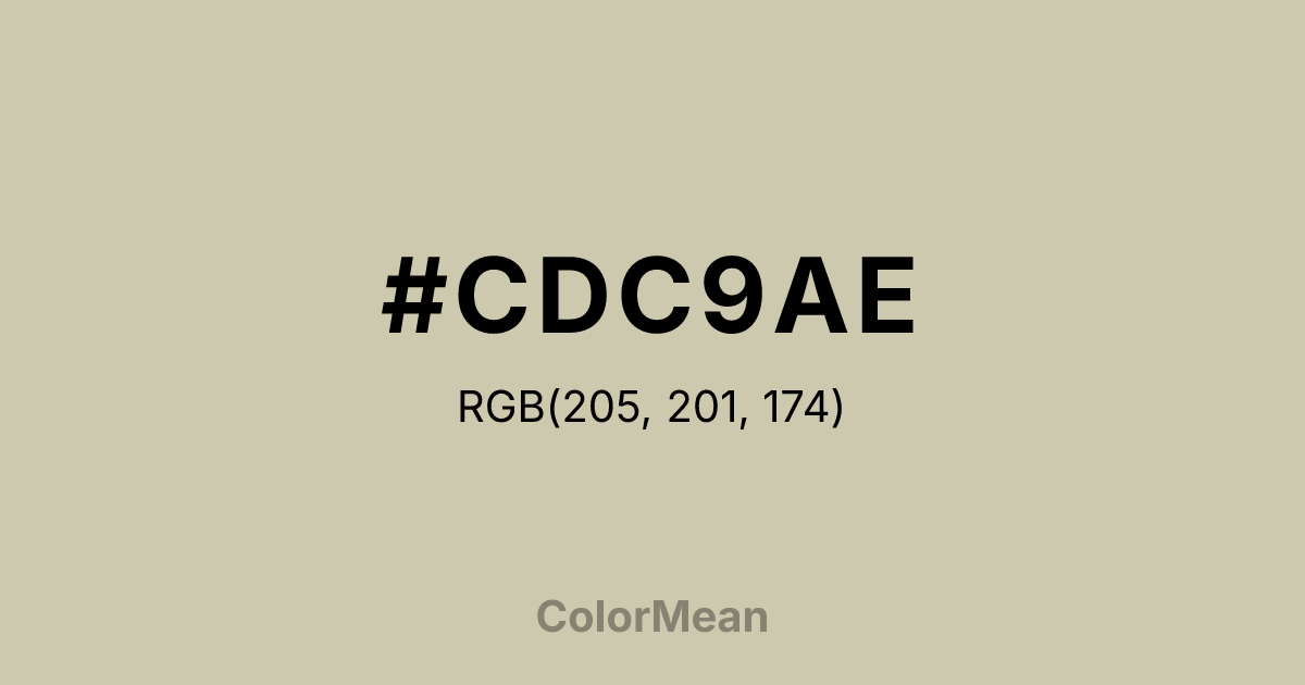 #CDC9AE color swatch