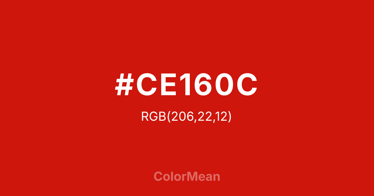 #CE160C color swatch