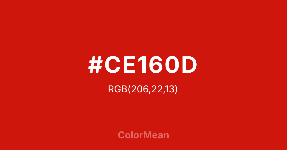 #CE160D color swatch