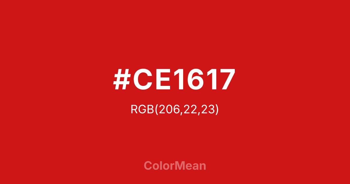 #CE1617 color swatch