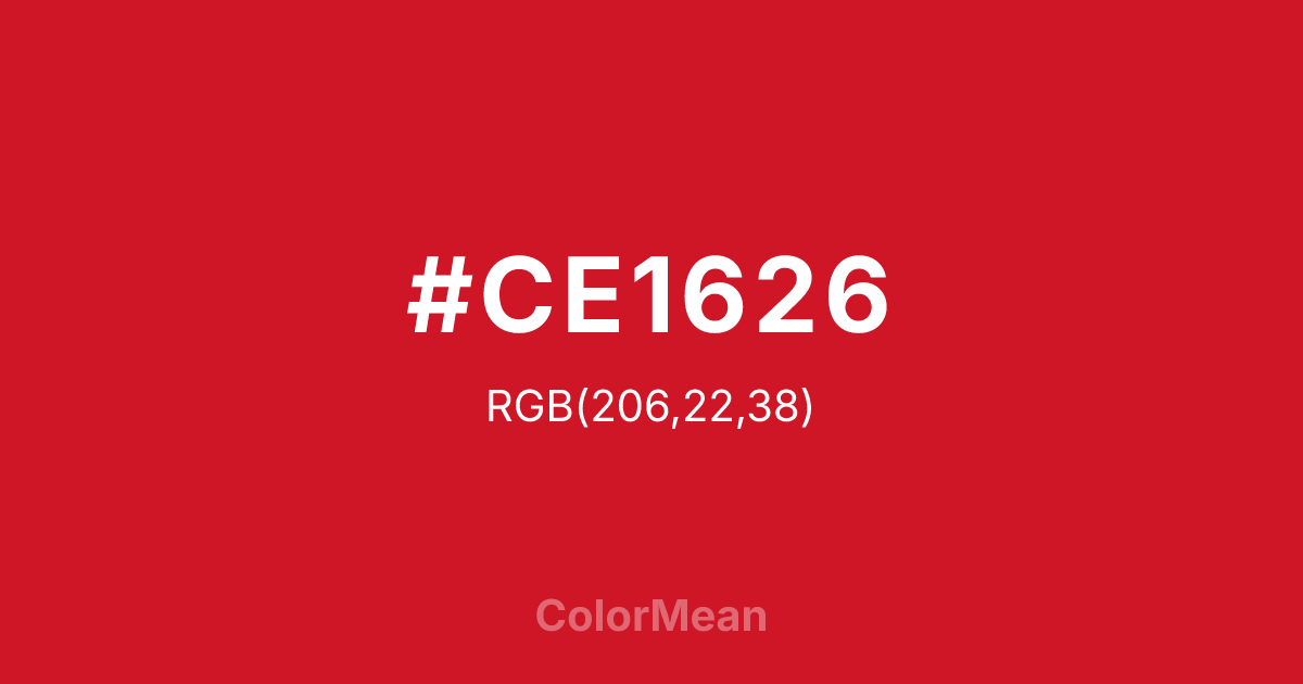 #CE1626 color swatch