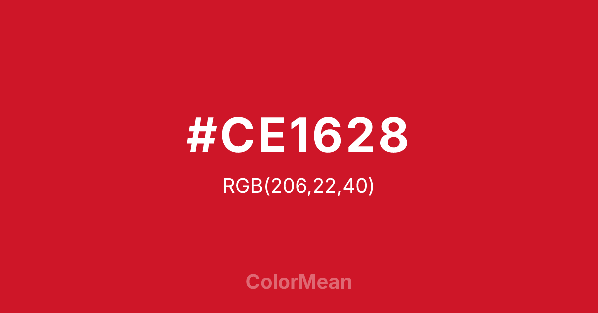 #CE1628 color swatch