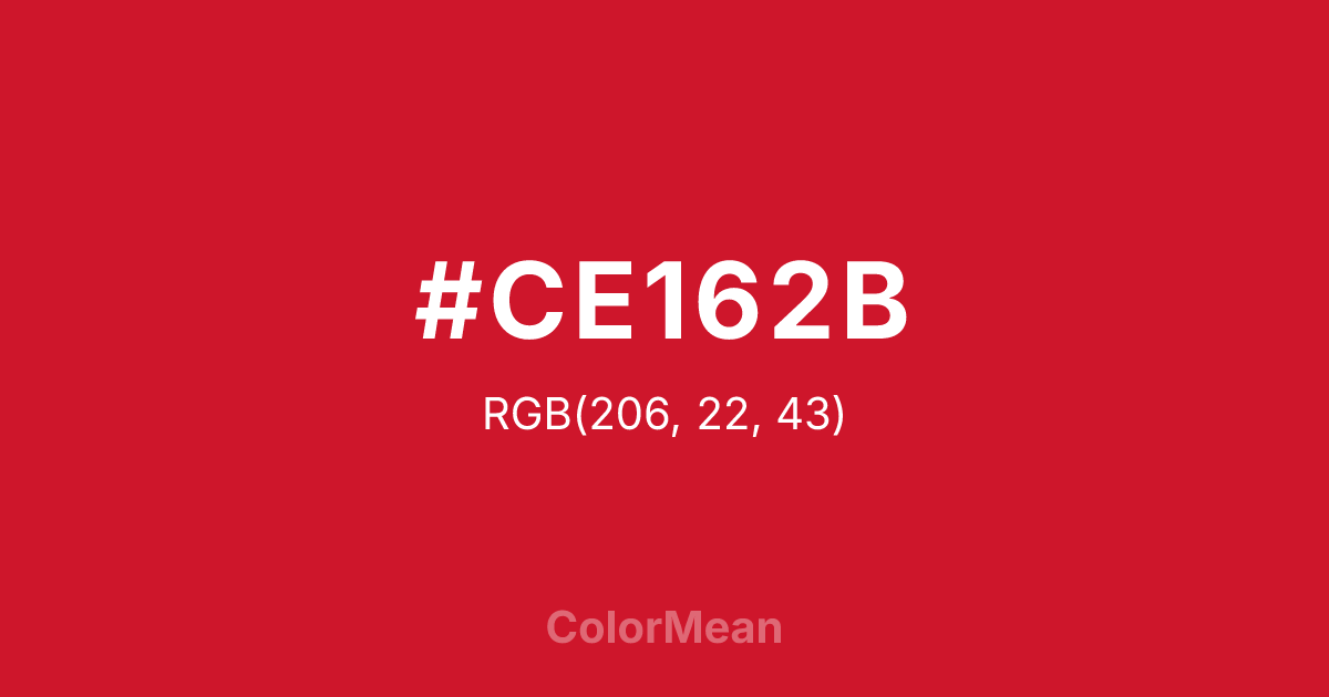 #CE162B color swatch