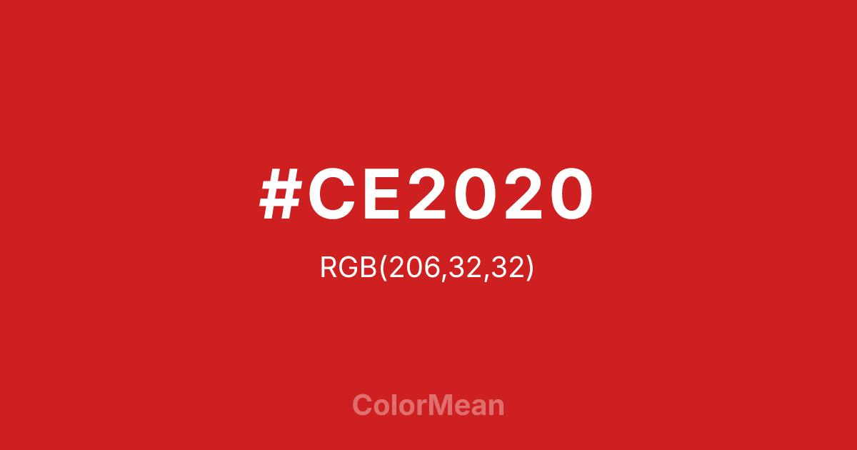 #CE2020 color swatch