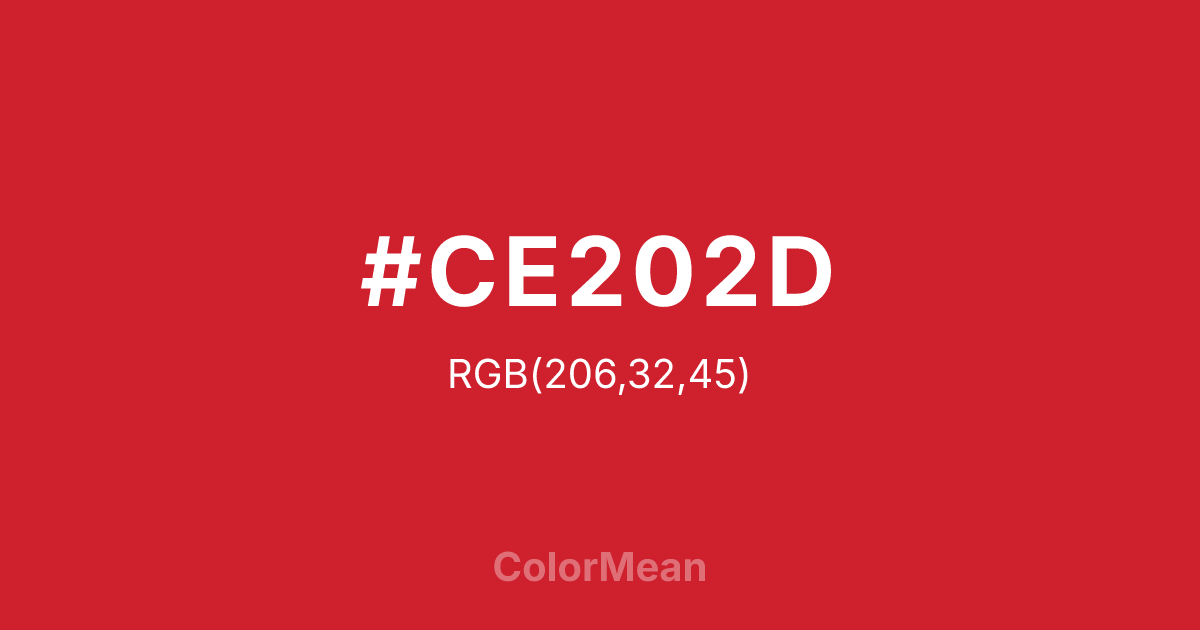 #CE202D color swatch