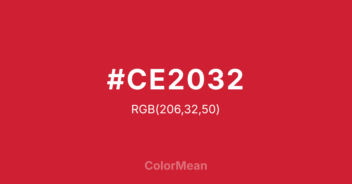 #CE2032 color swatch