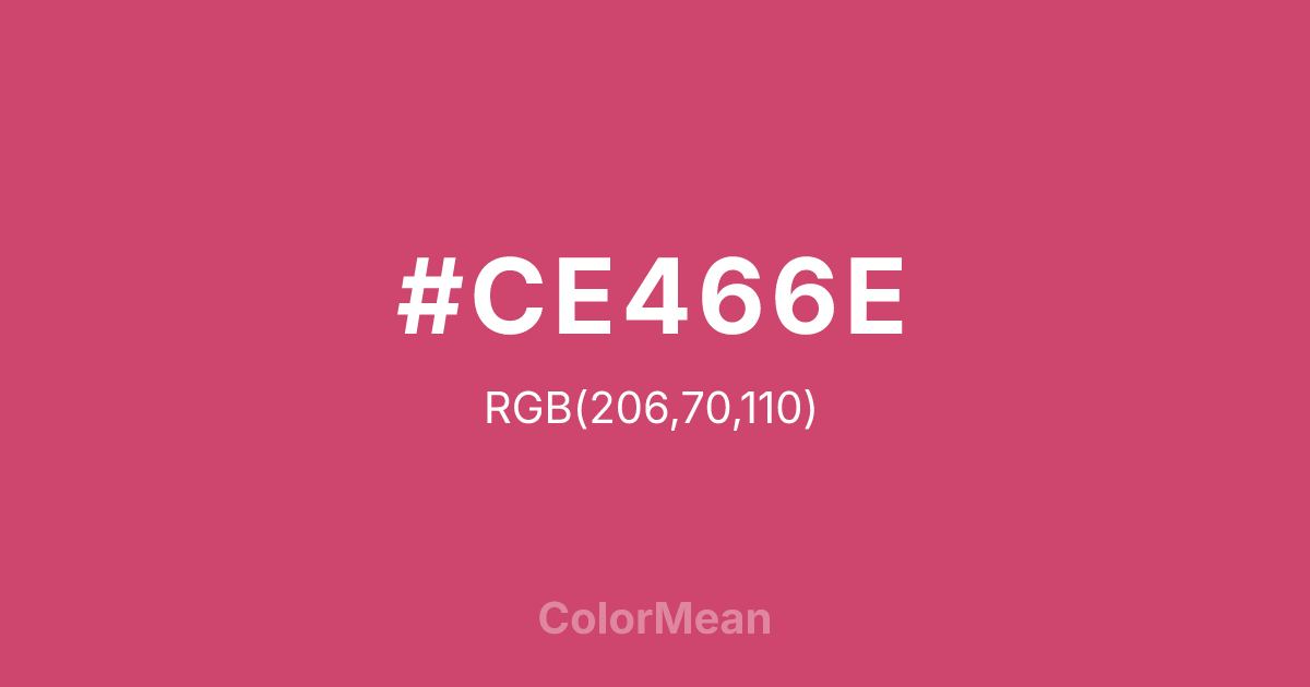 #CE466E color swatch