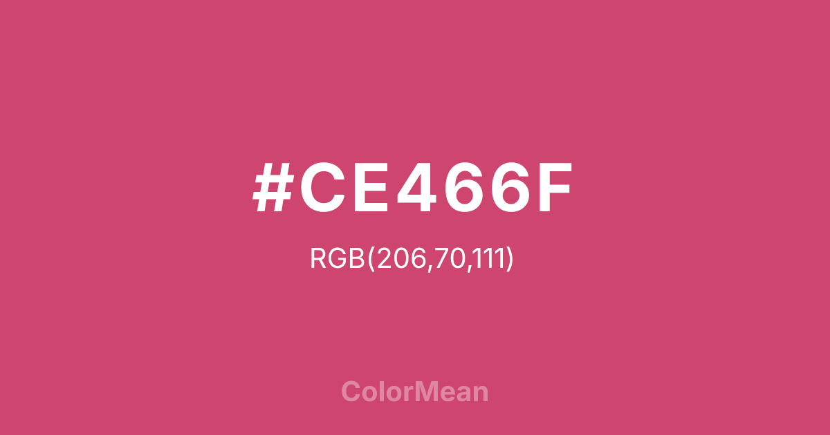 #CE466F color swatch