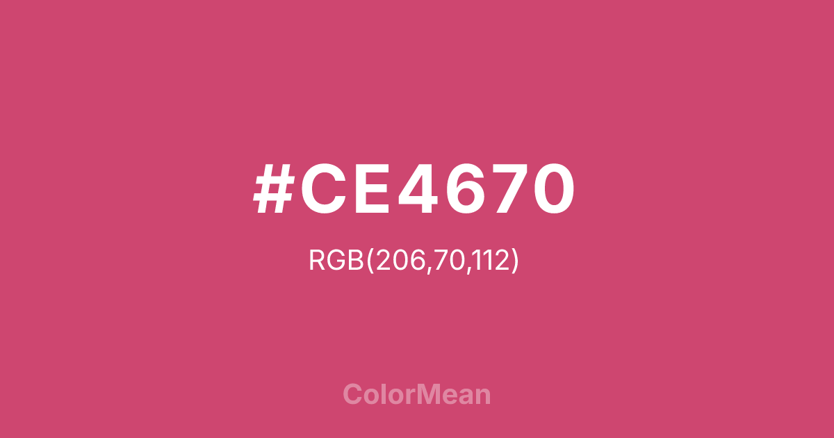 #CE4670 color swatch