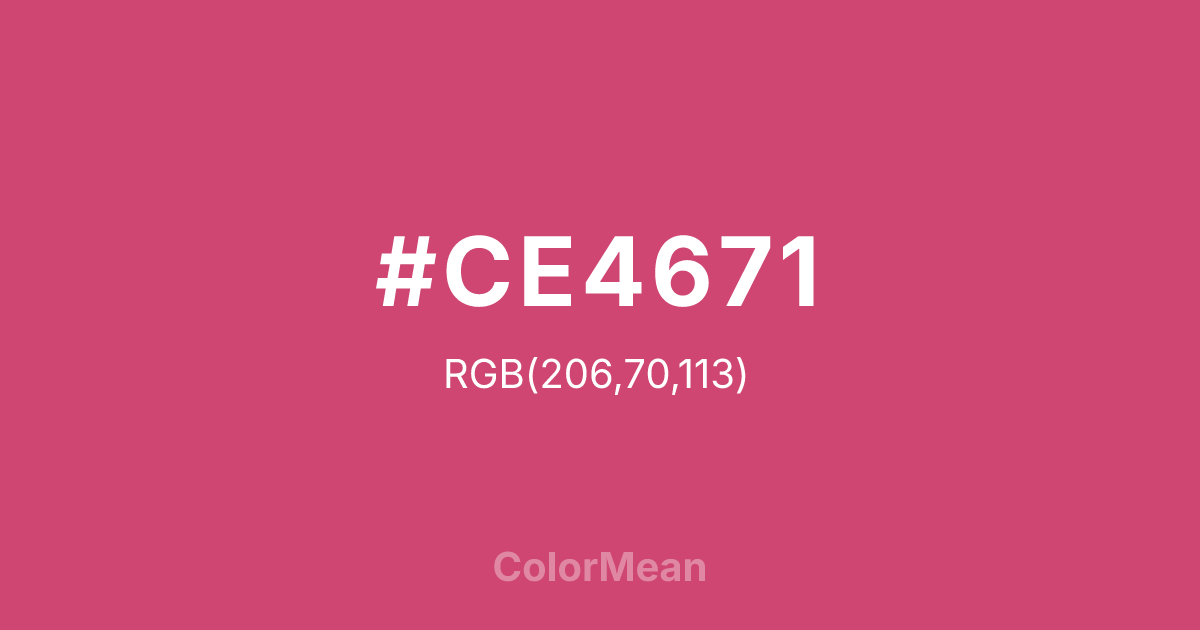 #CE4671 color swatch