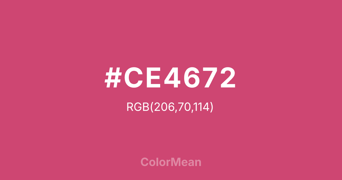 #CE4672 color swatch