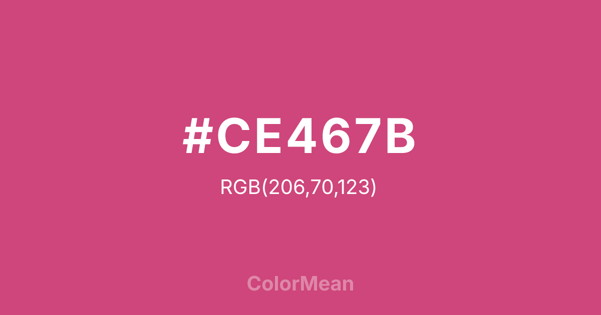#CE467B color swatch